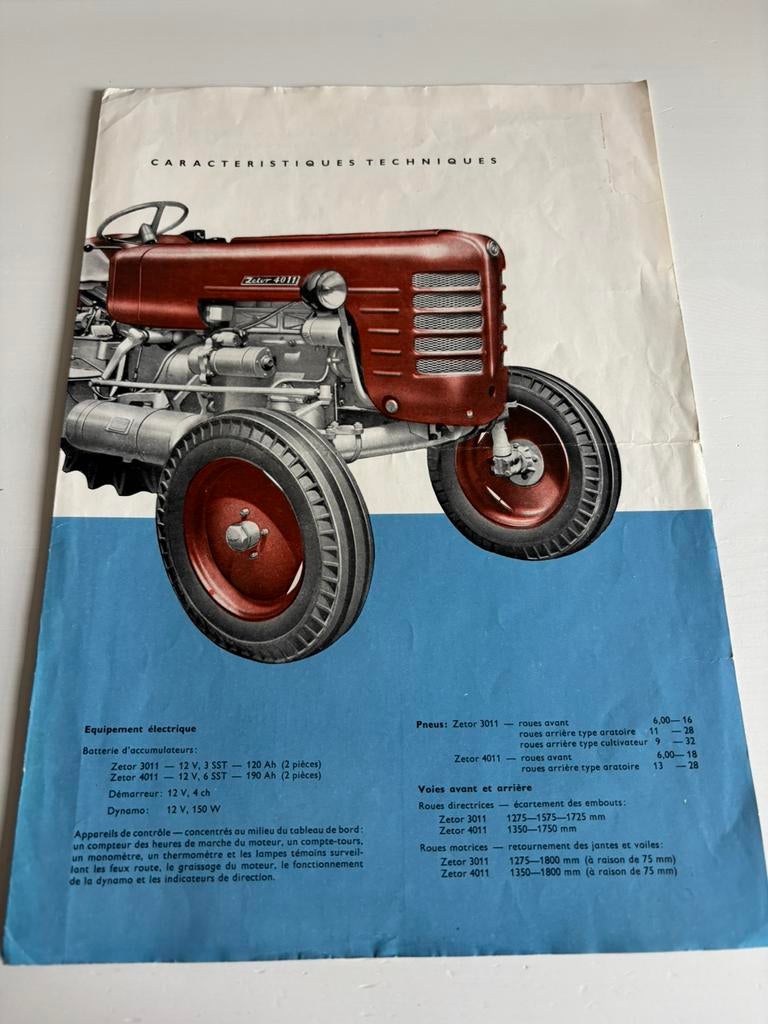 Zetor folder, Boeken, Catalogussen en Folders, Ophalen of Verzenden, Zo goed als nieuw, Folder