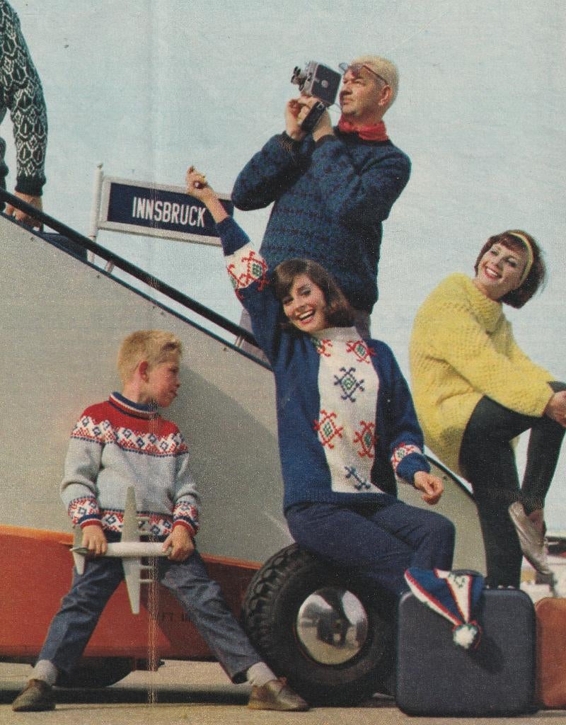 Retro reclame 1963 Scheepjeswol jongetje warme trui Schiphol, Verzamelen, Verzenden, Overige typen