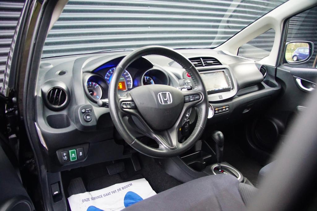 Honda Jazz 1.4 Hybrid Business Mode + | Navi | Clima | Cruis, Auto's, Honda, Euro 5, Stof, Gebruikt, Zwart