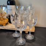 Kristallen wijnglazen geslepen 6 stuks, Ophalen of Verzenden