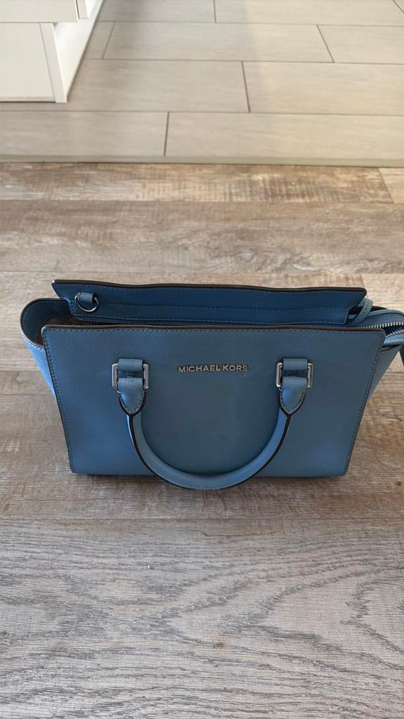 Michael Kors, damestas, lichtblauw, Ophalen of Verzenden, Zo goed als nieuw