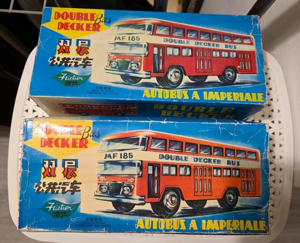 Double Decker Bus MF 185 Red and Blue, Ophalen of Verzenden