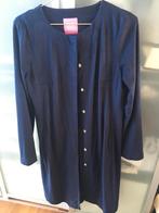 Kira & Ko, lang colbert van suedine, donker blauw maat 38, Blauw, Ophalen of Verzenden, Zo goed als nieuw, Jasje