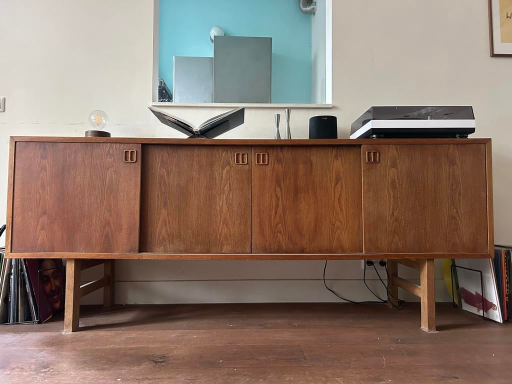 Vintage Lowboard Omann Jun Deens Design Dressoir, Ophalen, Gebruikt