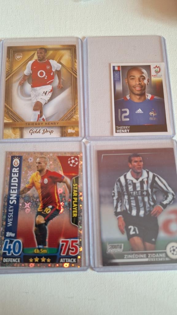 Voetbalplaatjes collectie: Henry, Sneijder,, Verzamelen, Sportartikelen en Voetbal, Ophalen of Verzenden, Zo goed als nieuw, Buitenlandse clubs