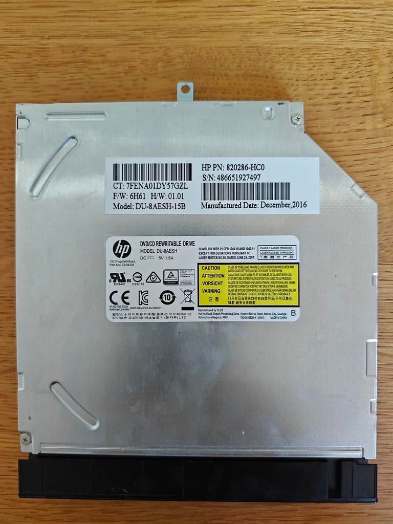 HP DVD/CD rewritable drive model DU-8AESH, Computers en Software, Ophalen of Verzenden, Gebruikt