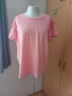 Roze ajour shirt, korte mouw, maat 44, Maat 42/44 (L), Ophalen of Verzenden, Zo goed als nieuw, Korte mouw