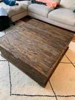 Houten salontafel - MOET WEG, Huis en Inrichting, Ophalen, 100 tot 150 cm, 50 tot 100 cm, Zo goed als nieuw
