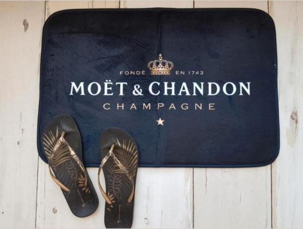 Badmat- vloermatten MOËT & CHANDON in verschillende maten‼️, Ophalen of Verzenden, Nieuw, Zwart, Badmat