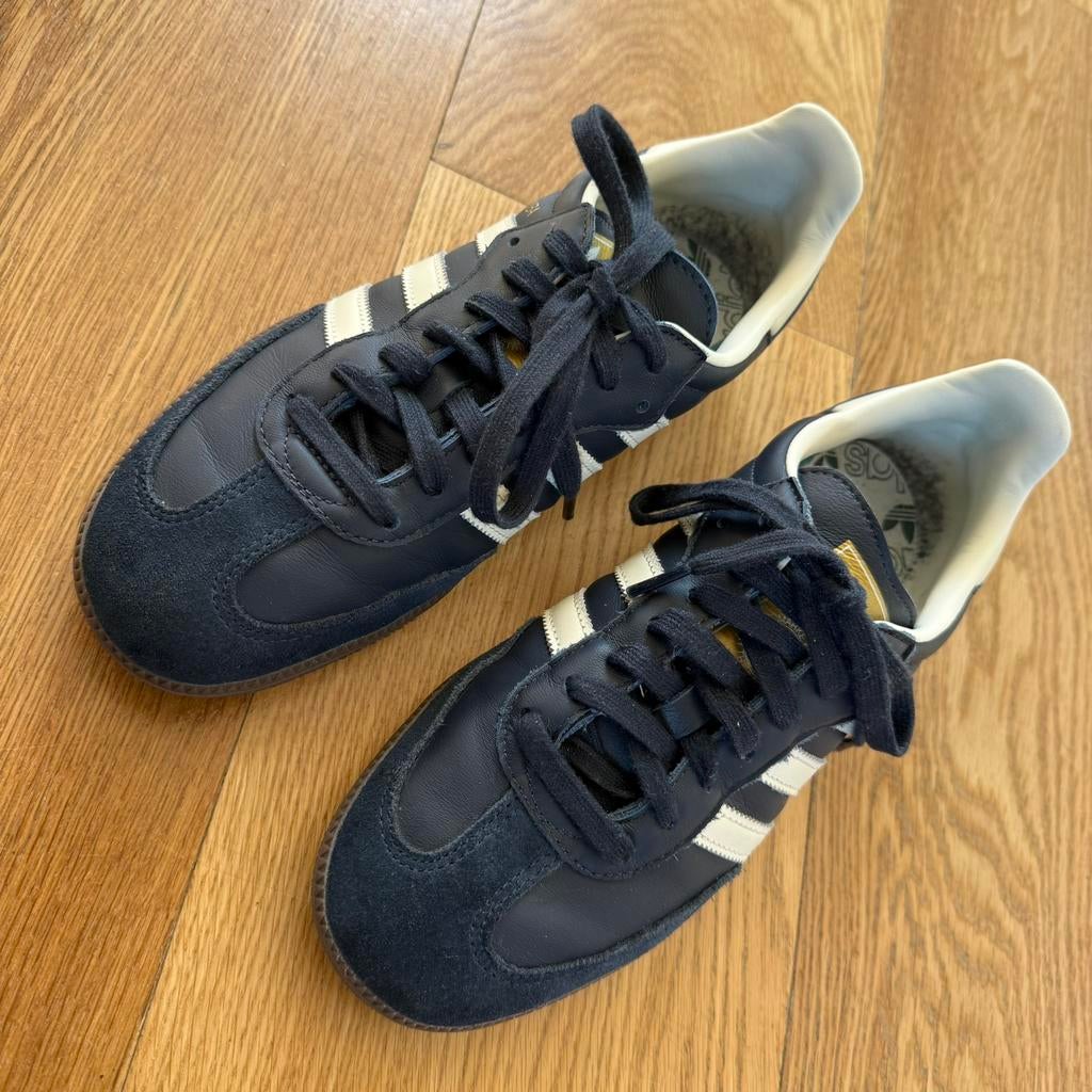 Adidas Originals SAMBA OG - laag - blauweissweiss - 40 2/3, Blauw, Ophalen of Verzenden, Sneakers of Gympen, Zo goed als nieuw