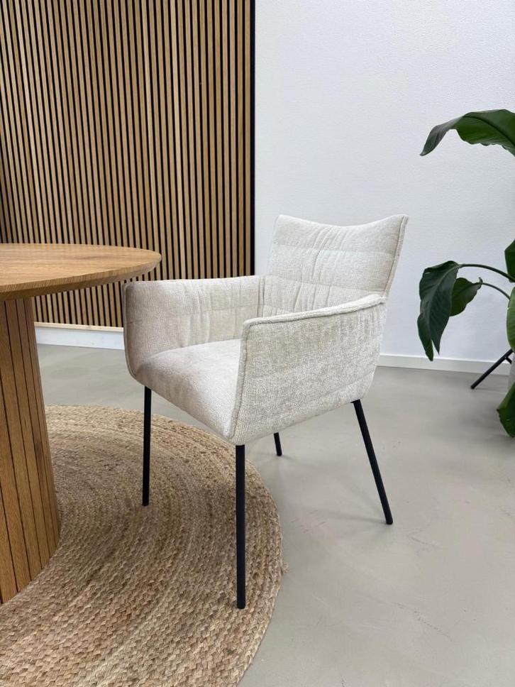 Kick Goos Creme - Set van 6 - Nieuw in doos, Huis en Inrichting, Stoelen, Nieuw, Vijf, Zes of meer stoelen, Stof, Wit, Ophalen of Verzenden