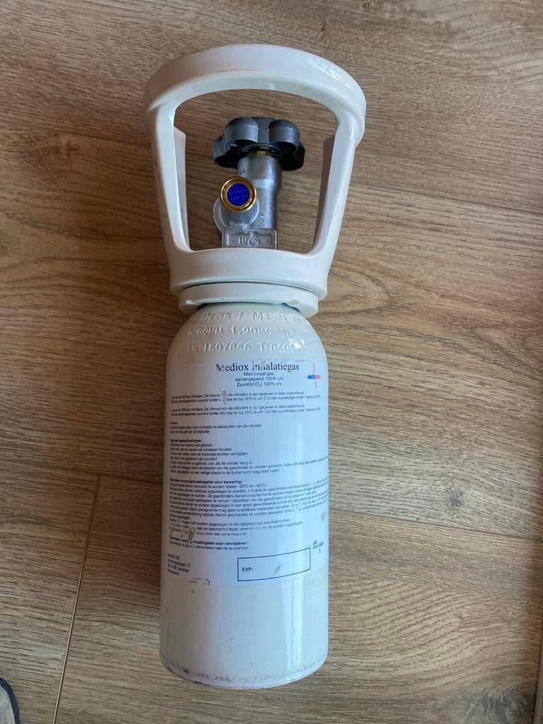 LEEG zuurstofcilinder 1L / verloskunde, Diversen, Verpleegmiddelen, Ophalen, Gebruikt