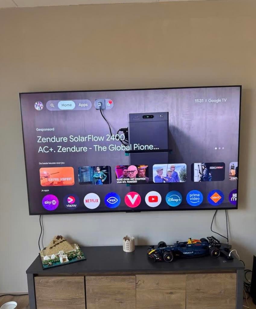 Tcl 85 inch  85C843 inclusief tvbeugel, Overige merken, 50 Hz, Ophalen of Verzenden, Zo goed als nieuw