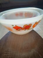 Vintage Schott Mainz Opaline Schalen Set - Bloemenprint, Antiek en Kunst, Antiek | Glas en Kristal, Ophalen of Verzenden