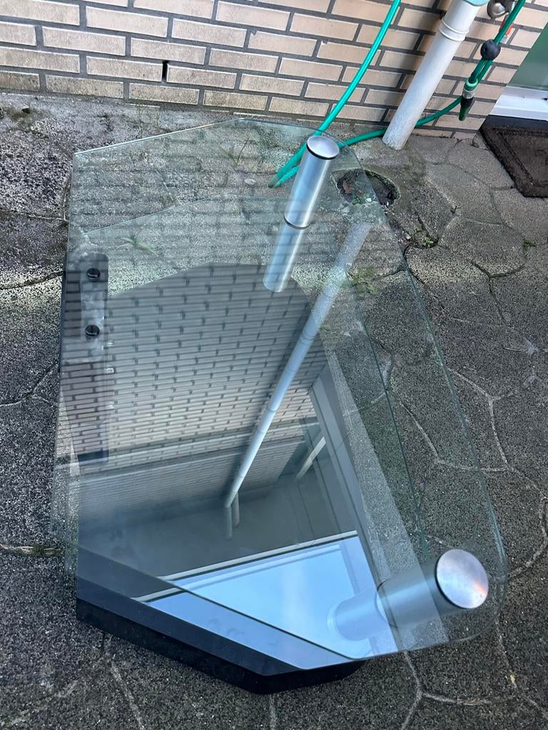 Mooie glazen tv kast, Ophalen, Gebruikt, 50 tot 100 cm, Glas