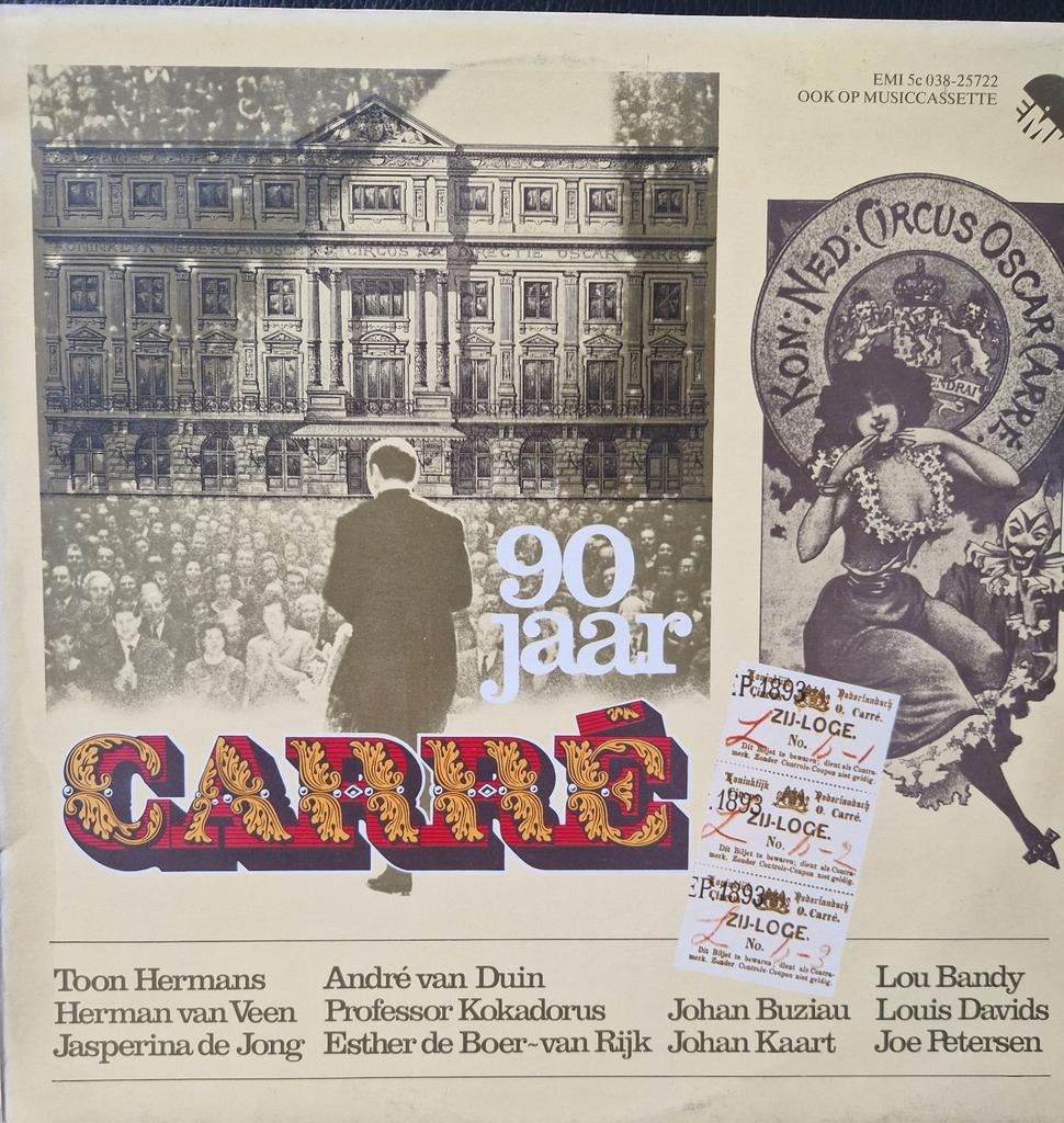 Lp 90 jaar Carré, Ophalen of Verzenden, Gebruikt, Overige formaten, Levenslied of Smartlap