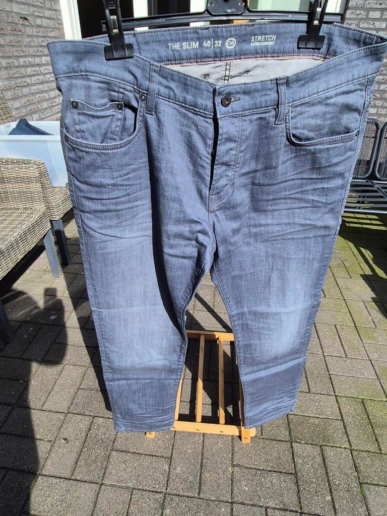 C&A The Slim Stretch Jeans Maat 40/32, Kleding | Heren, Blauw, W40 - W42 (confectie 56/58), Gedragen, C&A