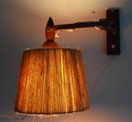 Vintage Houten Schaarwandlamp, Ophalen, Gebruikt, Metaal, Vintage
