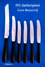 552 Gero Roestvrij 6 Messen met Ebba heft 1552 Gero Zilmeta, Antiek en Kunst, Antiek | Bestek, Ophalen