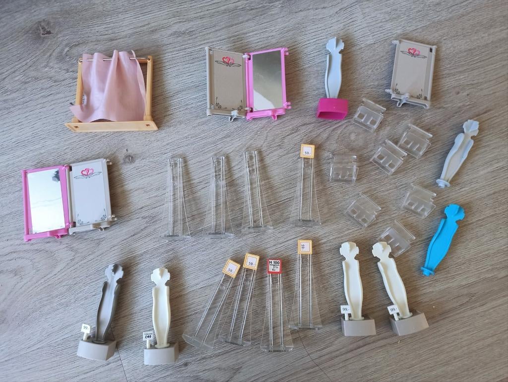 Playmobil Kledingwinkel Accessoires: Spiegels,Sta, Kinderen en Baby's, Speelgoed | Playmobil, Gebruikt, Ophalen of Verzenden