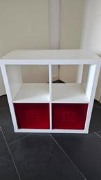 Ikea opberger kastje met rode inschuifbakken, Ophalen, Zo goed als nieuw