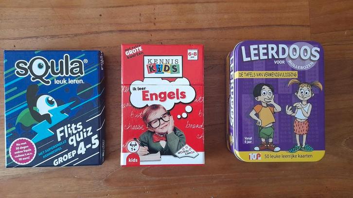 3 leerzame speeldoosjes (Engels, keersommen, algemeen), Kinderen en Baby's, Speelgoed | Educatief en Creatief, Zo goed als nieuw