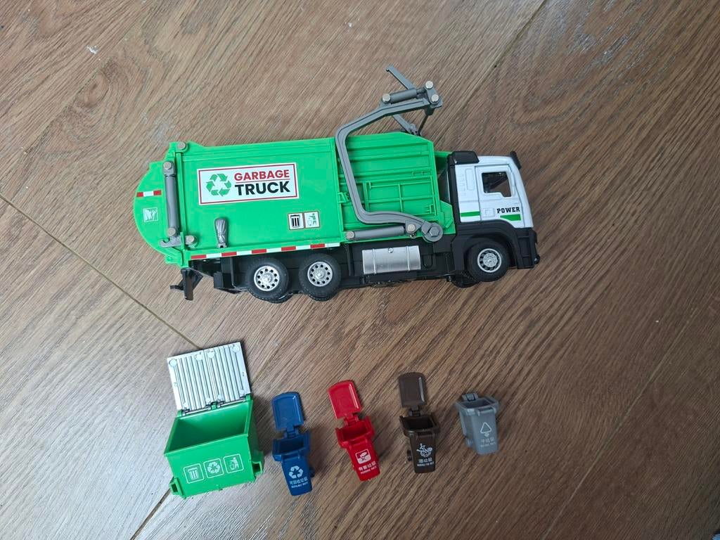 Speelgoed vuilniswagen nieuw, Hobby en Vrije tijd, Modelauto's | 1:87, Ophalen of Verzenden, Nieuw, Bus of Vrachtwagen, Overige merken