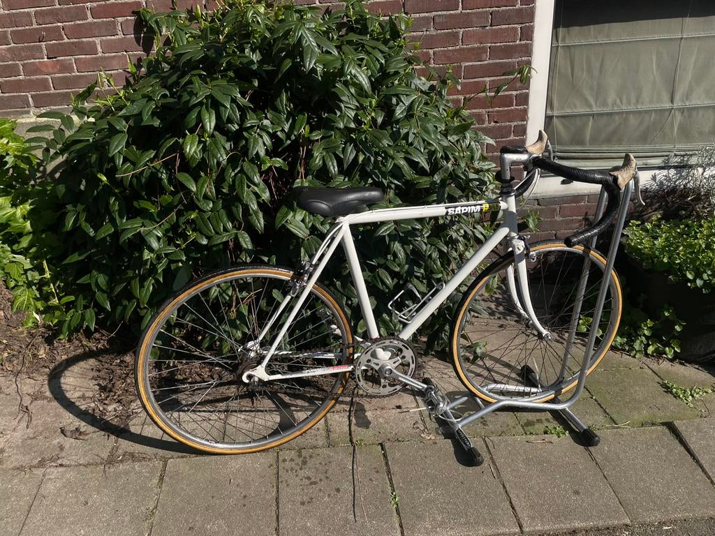 Witte baanfiets met vast verzet, Fietsen en Brommers, Ophalen, Gebruikt, Minder dan 10 versnellingen, Overige merken