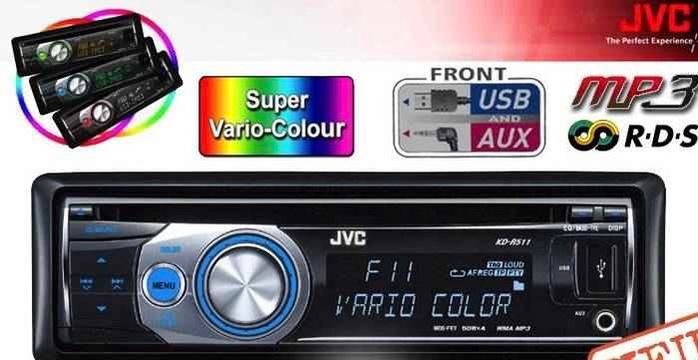 Een losse autoradioJVC KD-R511metCD&AUX,,USB werkt niet, Ophalen of Verzenden, Zo goed als nieuw