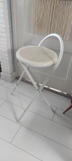 Vintage kruk barkruk wit webbing Grand Soleil Italy, Gebruikt, 60 tot 90 cm, Ophalen of Verzenden, 1 kruk