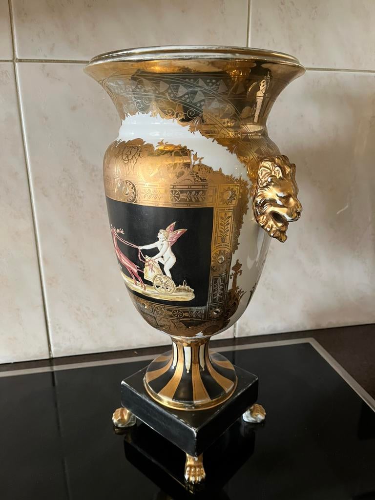 19 eeuws groot porselein vaas, Antiek en Kunst, Ophalen of Verzenden