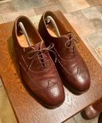 Van Greve herenschoen maat 41 (UK 7 G) Leer vintage, Bruin, Ophalen of Verzenden, Van Greve, Gedragen