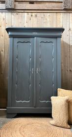 Grijze biedermeier meidenkast, Huis en Inrichting, Ophalen, 25 tot 50 cm, 100 tot 150 cm, 150 tot 200 cm
