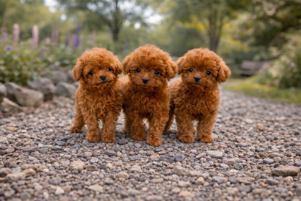 Schattige Azië Toypoedelpups Toy poedel, Dieren en Toebehoren, Poedel, Meerdere, Meerdere dieren, Nederland