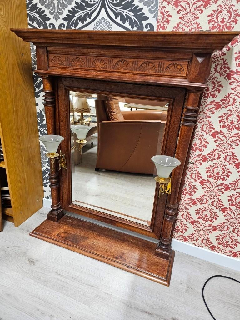 Mooie schouwspiegel voor €25,-, Ophalen, Minder dan 50 cm, Gebruikt, Nvt