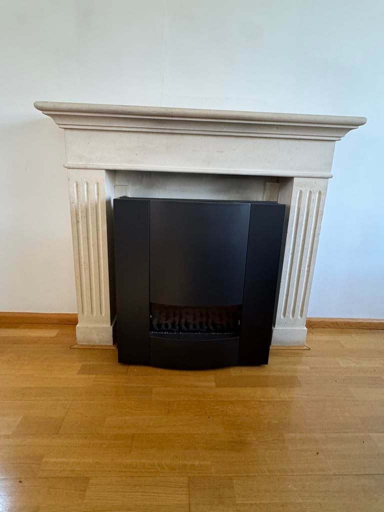 Zandstenen schouw met gaskachel, Ophalen of Verzenden, Gebruikt, Inbouwhaard, Gashaard