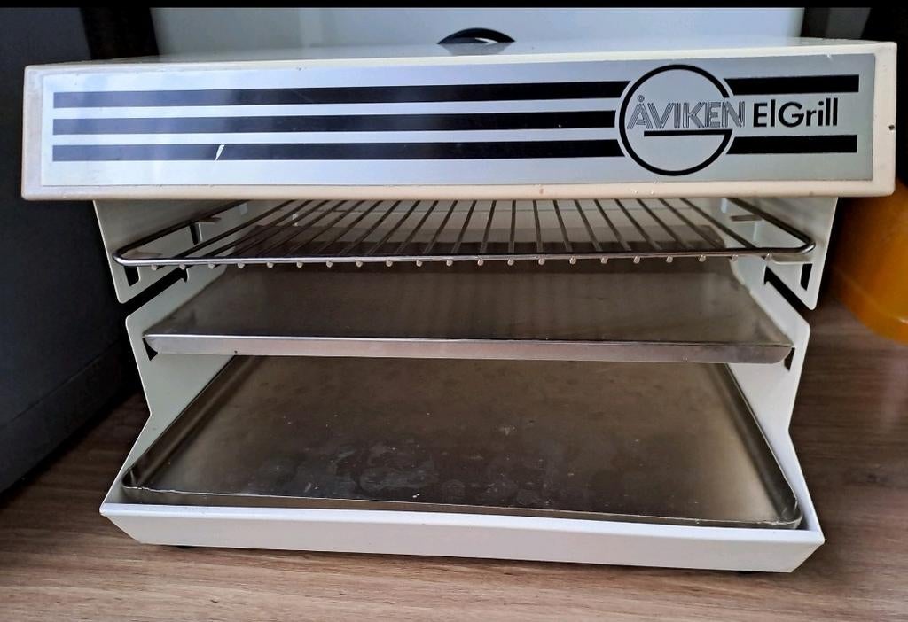 Aviken ElGrill 1350W - Vintage grill voor slechts €5 ophalen, Witgoed en Apparatuur, Ovens, Ophalen, Minder dan 45 cm, Gebruikt