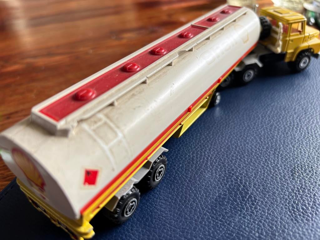VINTAGE Majorette Scania LS 140 Super Shell Tankwagen 1:60, Hobby en Vrije tijd, Modelauto's | 1:50, Ophalen of Verzenden, Gebruikt