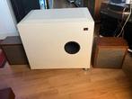 Vintage Subwoofer met 2 Satelliet Speak en Yamaha AVreceiver, Audio, Tv en Foto, Gebruikt, Subwoofer, Minder dan 60 watt, Ophalen