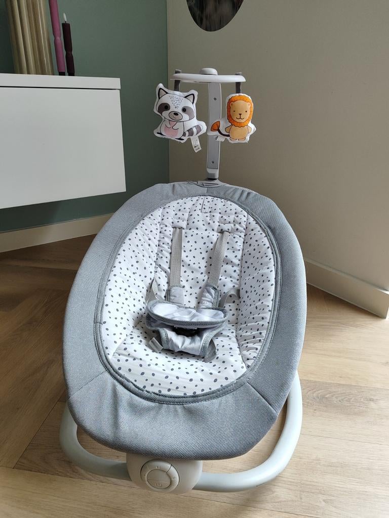 Lionelo Pascal Wipstoel Grijs met Speelboog, Kinderen en Baby's, Wipstoeltjes, Overige merken, Verstelbaar, Wipstoel, Ophalen of Verzenden