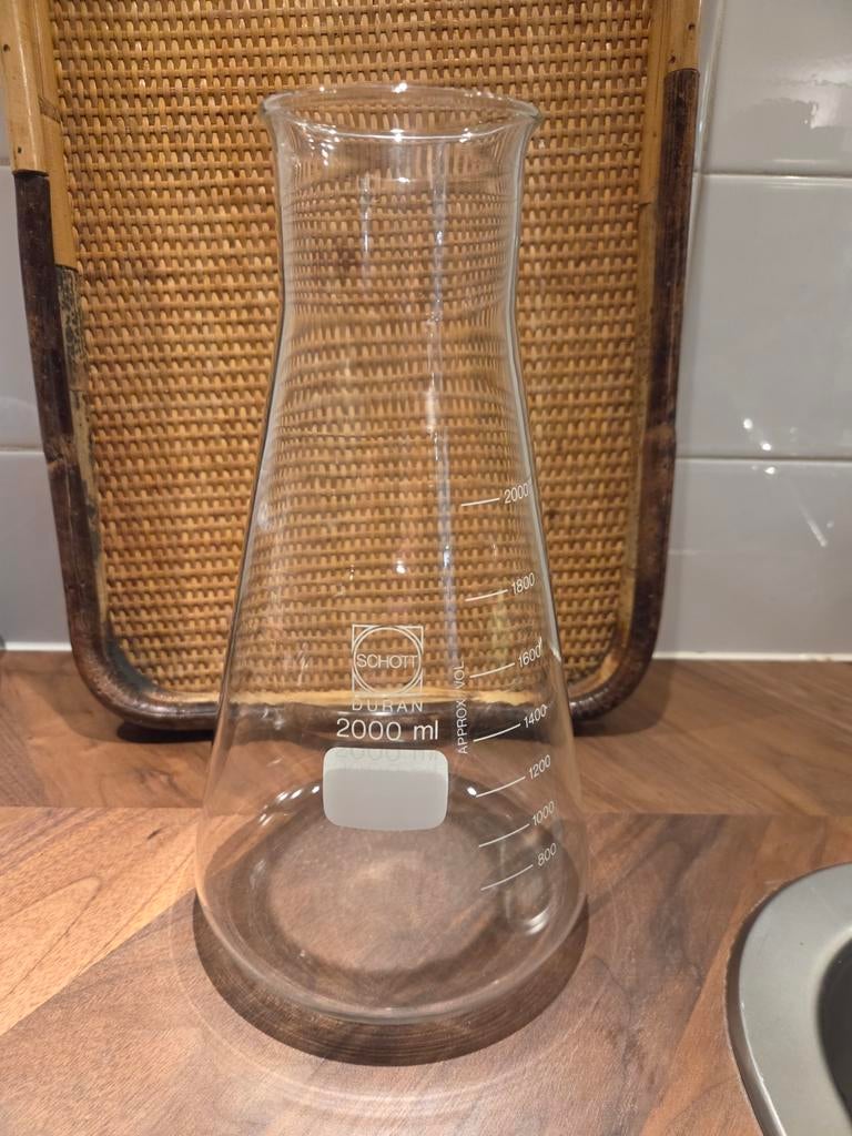 Vintage retro schott Duran laboratorium glas west germany, Ophalen, Overige materialen, Minder dan 25 cm