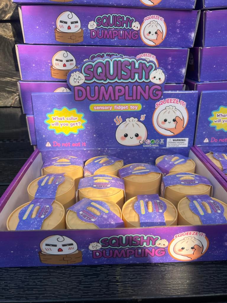 Générique 2 stuks anti-stress speelgoed, glitter dumpling squishies