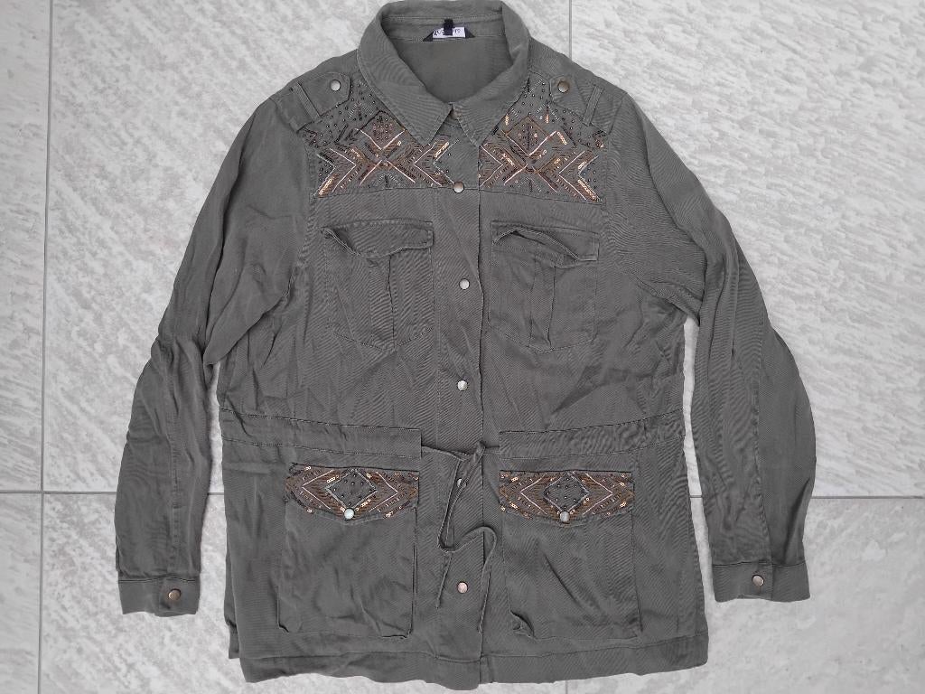 Spijkerblouse groen maat 48 MS mode, Maat 46/48 (XL) of groter, Ophalen of Verzenden, Zo goed als nieuw, MS Mode