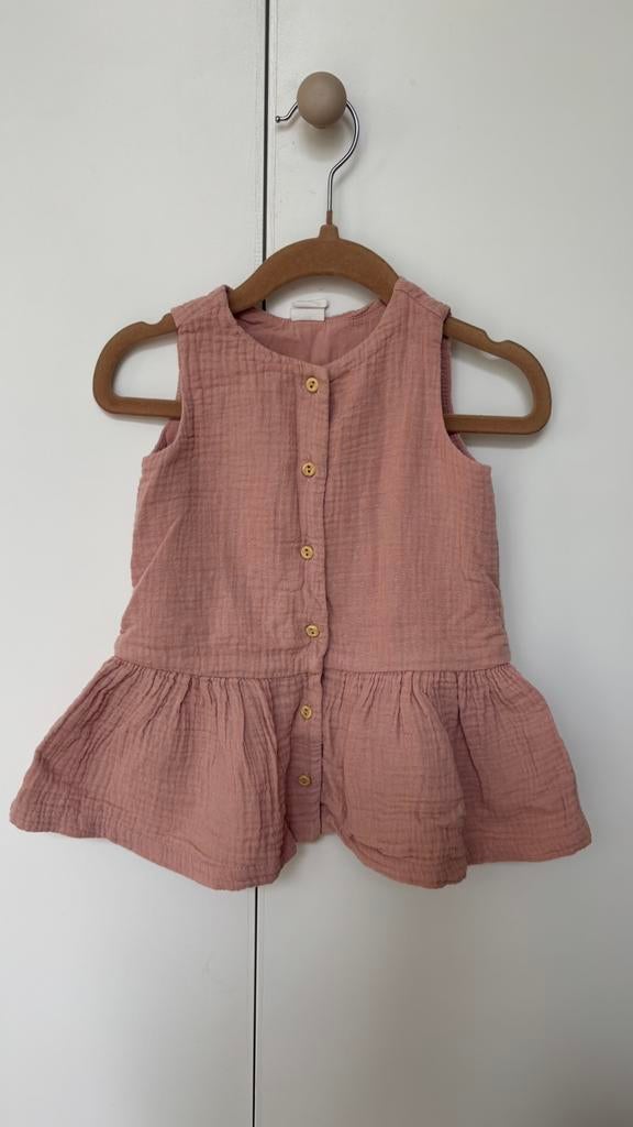 H&M exclusive jurkje 74 mousseline hydrofiel stof adorables, Verzenden, Zo goed als nieuw, Meisje, Jurkje of Rokje