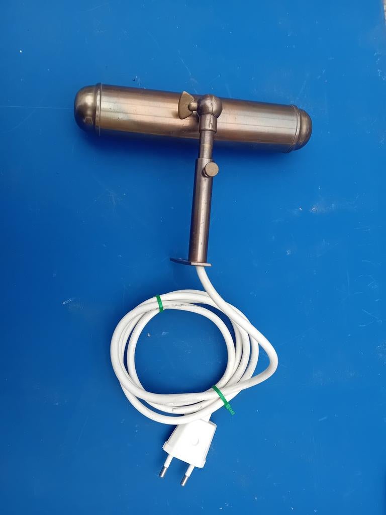 Vintage messing wandlamp / schilderijlamp, Ophalen of Verzenden