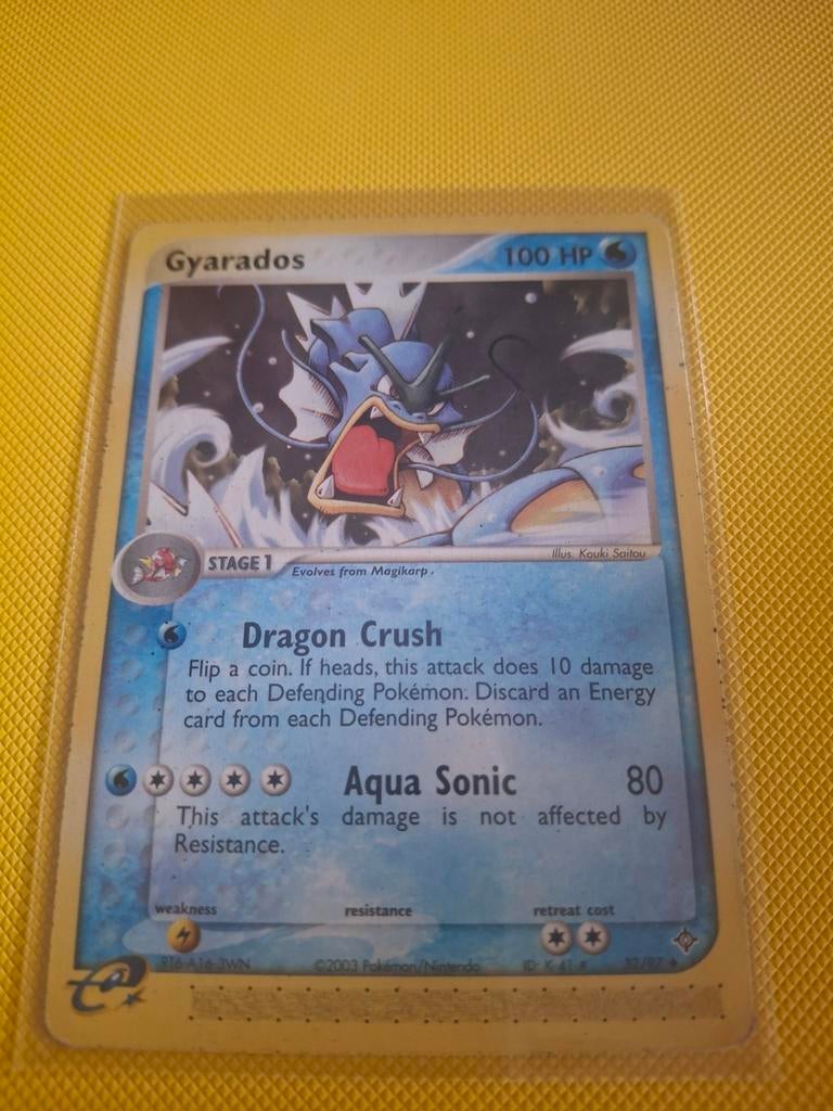 Gyarados Ex Dragon Pokémon Kaart - Zeldzaam Verzamelobject, Ophalen of Verzenden, Gebruikt, Losse kaart