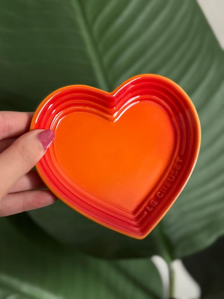 Le Creuset Bordje hart vorm nieuw, Keramiek, Nieuw, Ophalen of Verzenden, Bord(en)