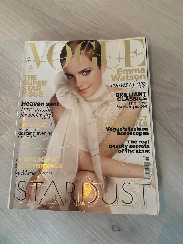 Vogue UK 2010 December tijdschrift met Emma Watson, Boeken, Ophalen of Verzenden, Gelezen, Damesbladen