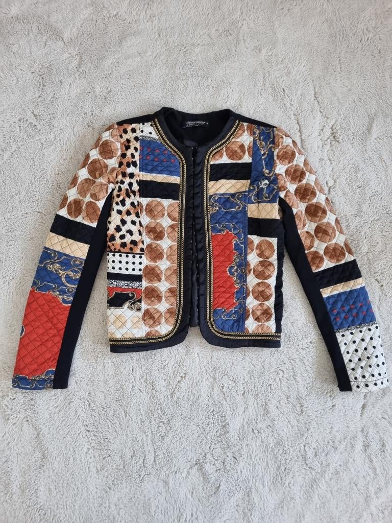 Rinascimento Gewatteerd Jasje Patchwork Design Maat S, Overige kleuren, Rinascimento, Ophalen of Verzenden, Zo goed als nieuw