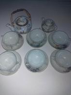 0210 - Vintage Japanse theeset handbeschilderd Kutani-stijl, Antiek en Kunst, Antiek | Porselein, Ophalen of Verzenden